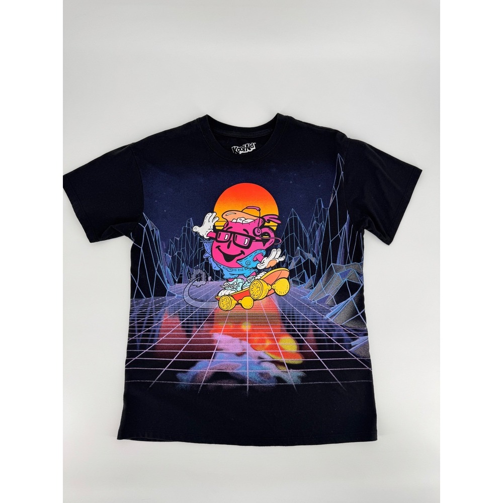Kool-Aid Man Vaporwave Skateboard Graphic T-Shirt Black Mens XS Retro 2022